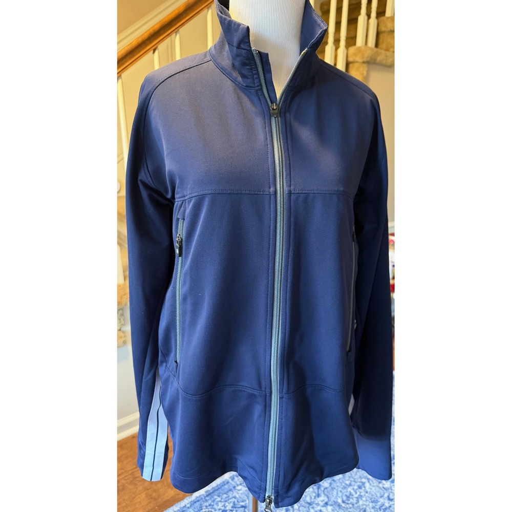 Victorinox Mens Navy Blue Track Jacket Full Zip Logo Athletic Size L